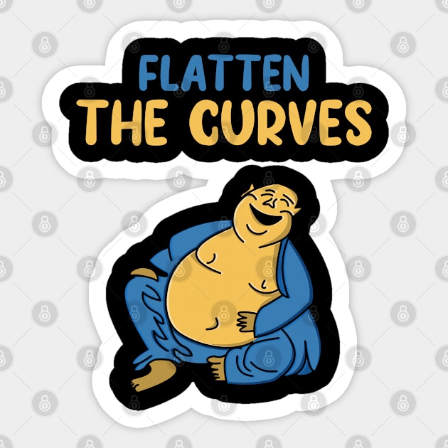 Quarantine Pizza Fries - Flatten The Curves GYM Fitness Sports Sticker by sheepmerch